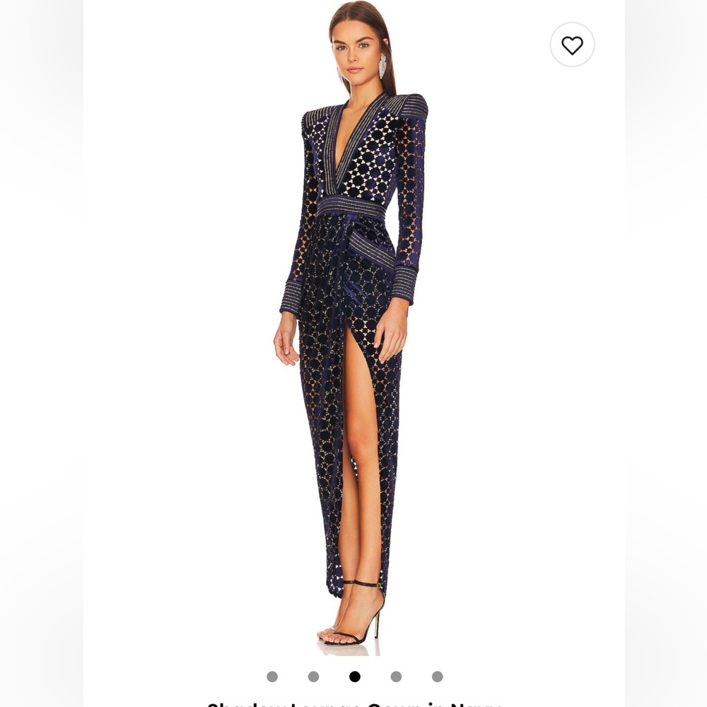 Shadow lounge gown by Zhivago in navy blue blue